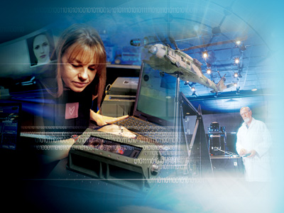 Collage of images representing work at DSTG.