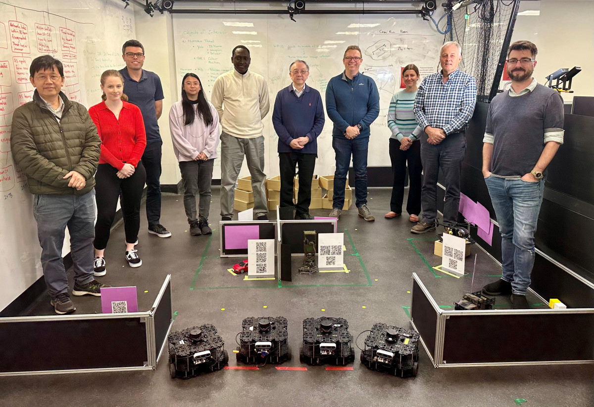 The DSTG-University of Adelaide team with leads Dr Andrew Walters (DSTG, fourth from right) and Professor Cheng-Chew Lim (University of Adelaide, fifth from right). 